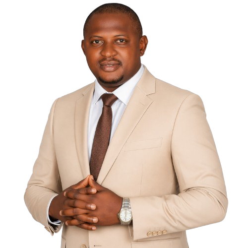Omololu Akinwunmi, founder of Digafrik Solutions, in a beige suit